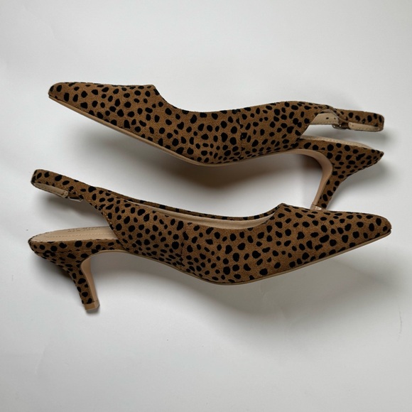 Isaac Mizrahi Leopard Print Slingback Kitten Heel - Size 9 - Picture 2 of 10